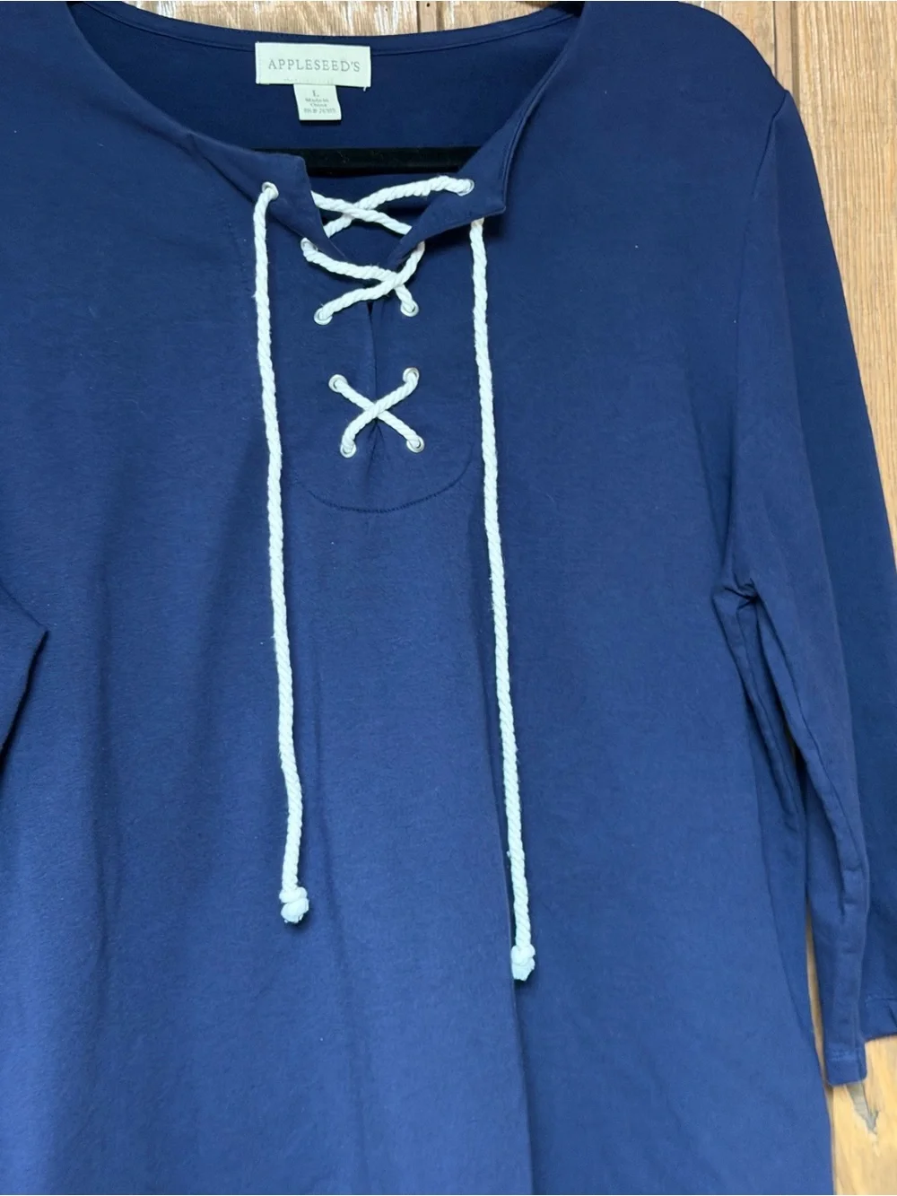 Appleseed's Navy Rope-Front Tunic - Picture 3 of 5
